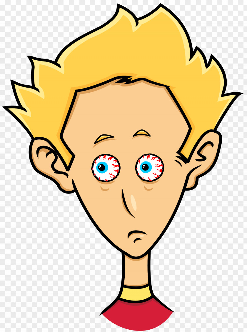 Paranoid Face Clip Art Vector Graphics Blond Man Illustration PNG