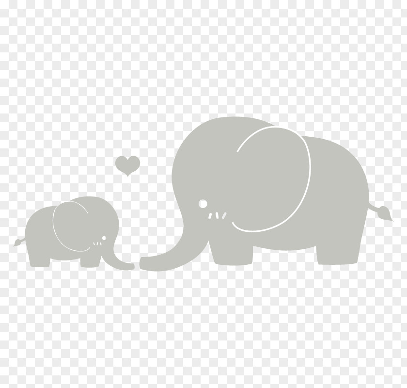 Super Mom Infant Elephant Mother Silhouette Clip Art PNG