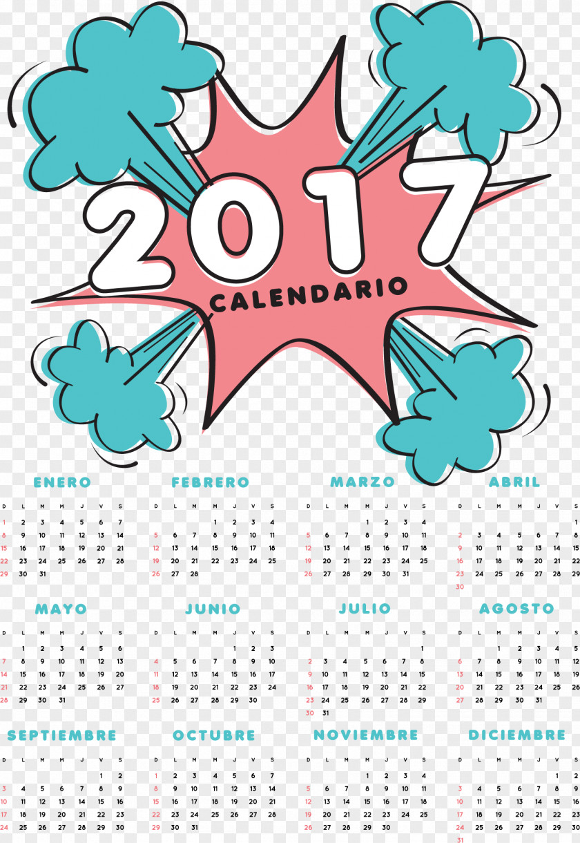 2017 Creative Calendar PNG