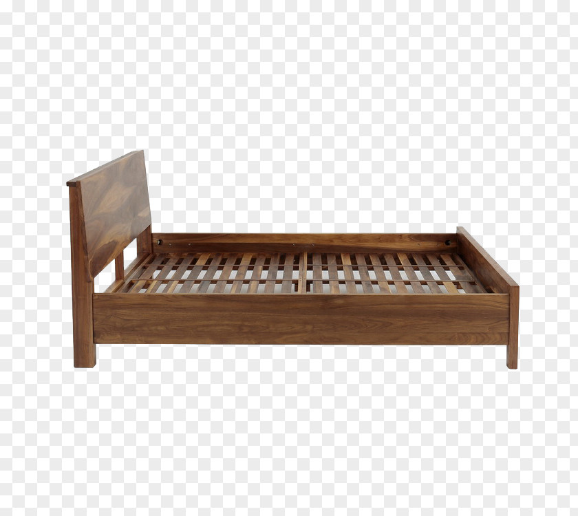 Black Walnut Bed Frame Wood PNG