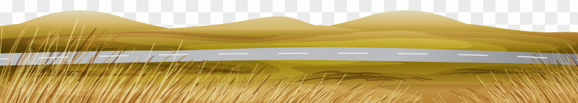 Fall Asphalted Road With Grass Ground Clipart Yellow Brush Varnish PNG