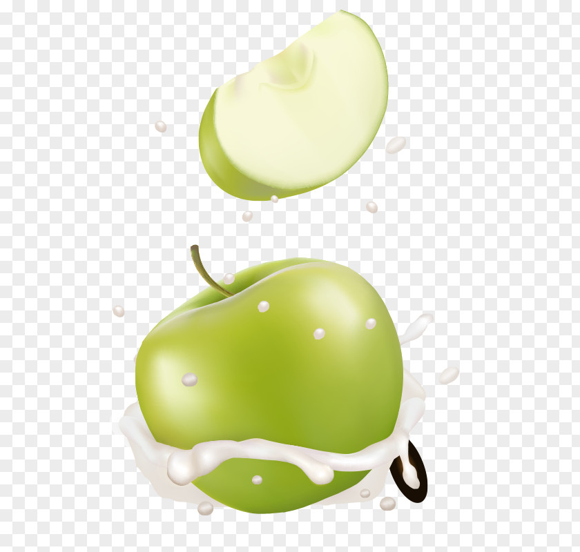 Green Apple Vector Material Free Milk Granny Smith Auglis PNG