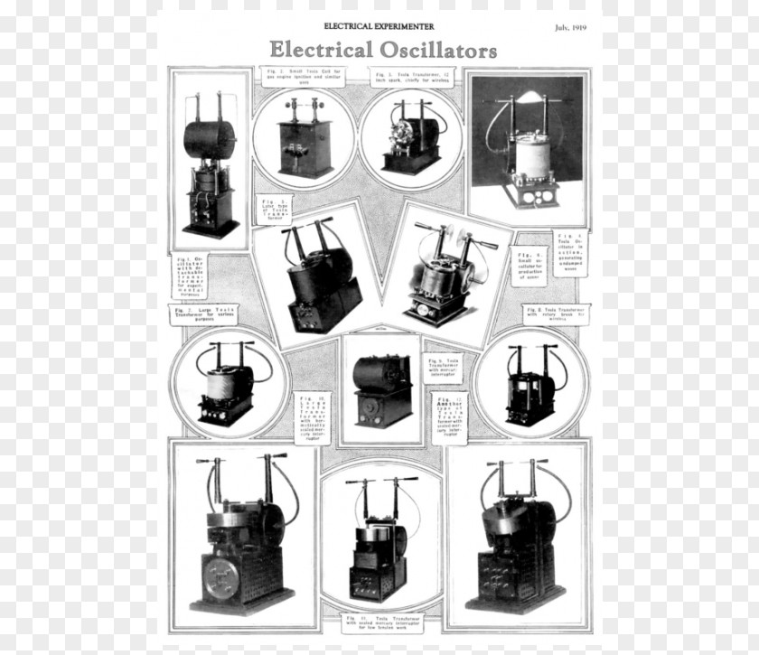 Tesla History Of The Coil Invention Tesla's Oscillator PNG