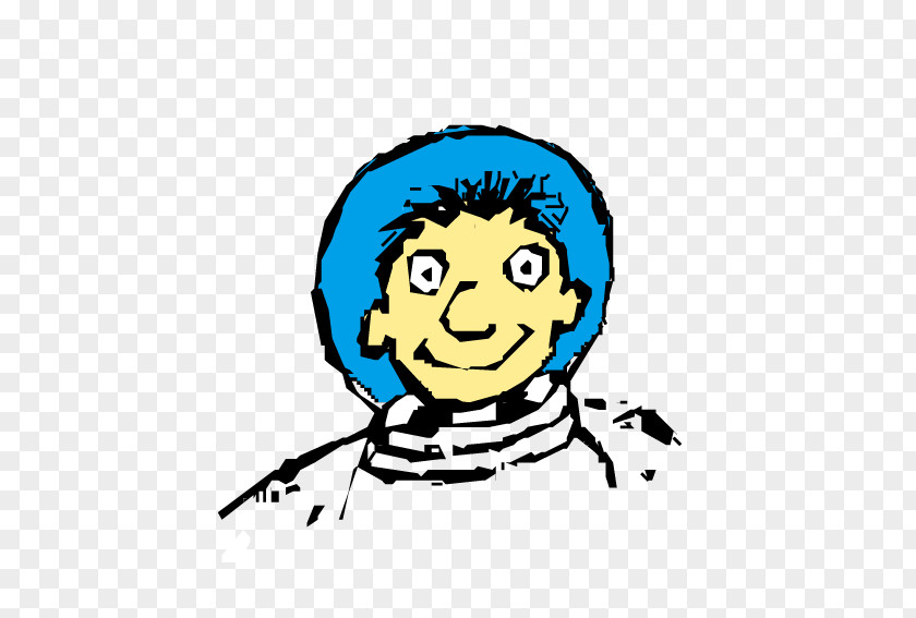Astronaut With Blue Hair Icon PNG
