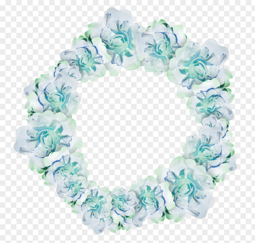 Garland Wreath Flower Blue PNG