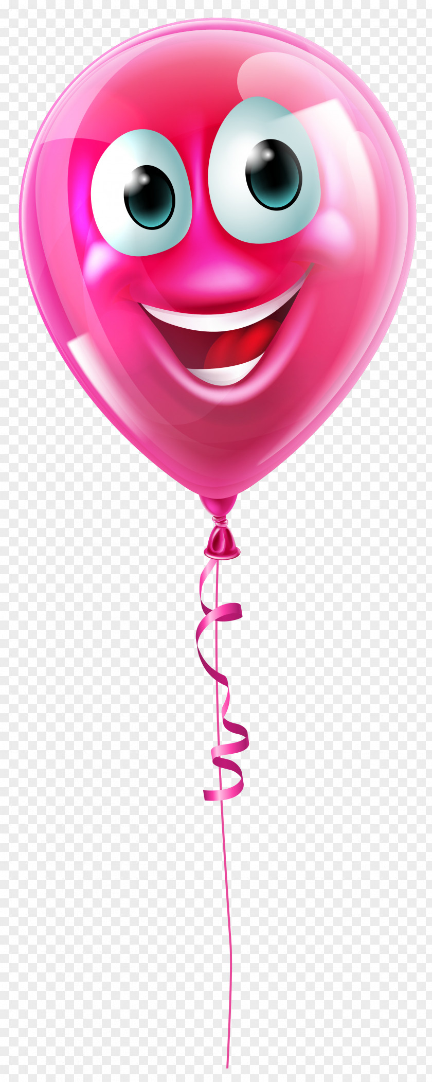 Pink Balloon With Face Clipart Picture Smiley Icon PNG