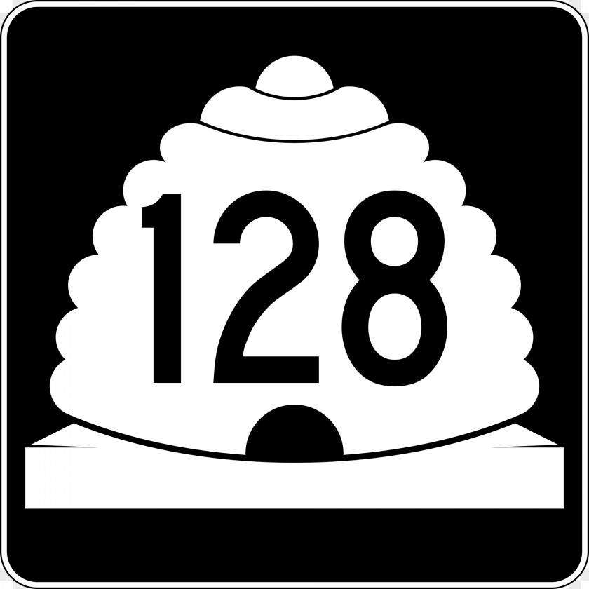 Road Utah State Route 128 Highway Sign Shield 210 PNG