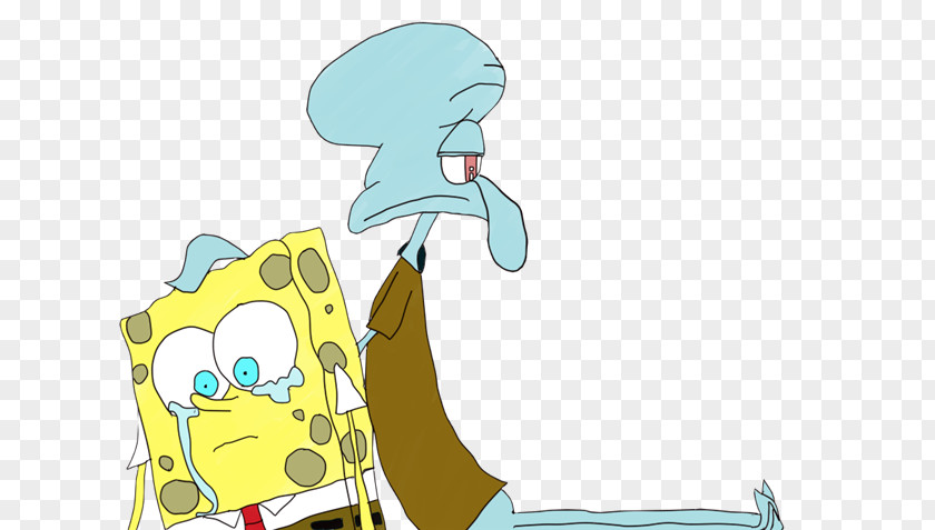 Spongebob Crying Squidward Tentacles Illustration DeviantArt Fan Art PNG