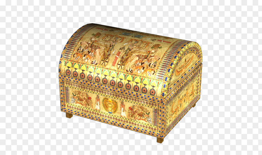 Ancient Egyptian Golden Box Classical Style Egypt Clip Art PNG