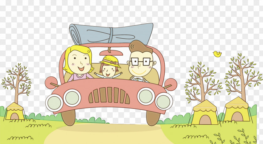 Child Animation Drawing Of Family PNG