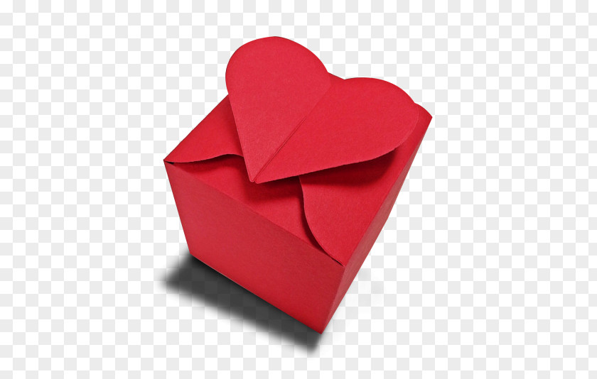 Content Box Paper Valentine's Day Origami Heart Red PNG