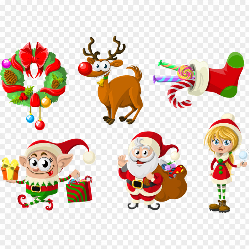 Reindeer Christmas Ornament Santa Claus Food Clip Art PNG