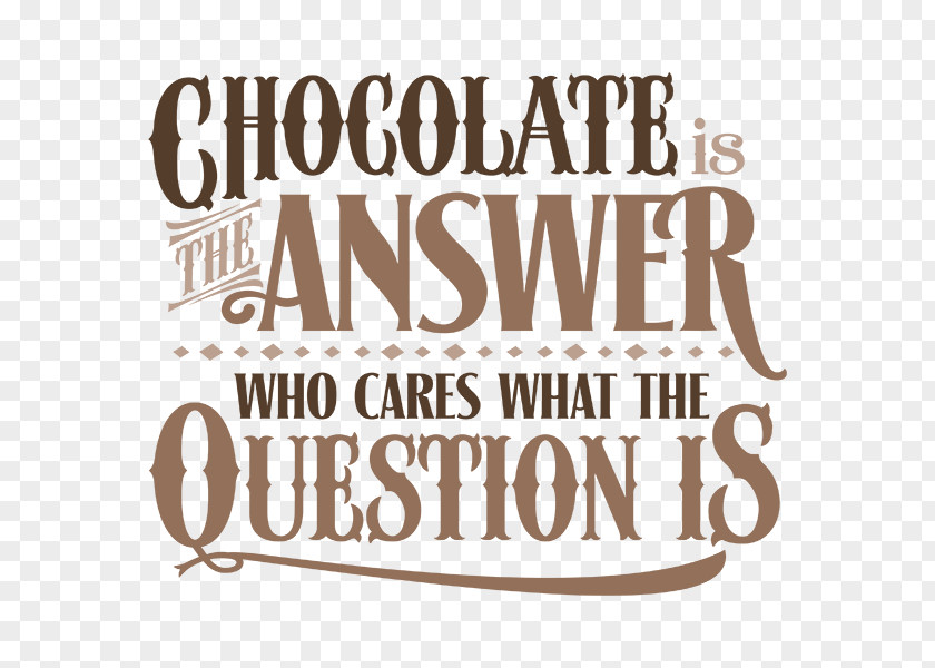 Chocolate Stress Quotes Brand Font Logo Text Messaging PNG