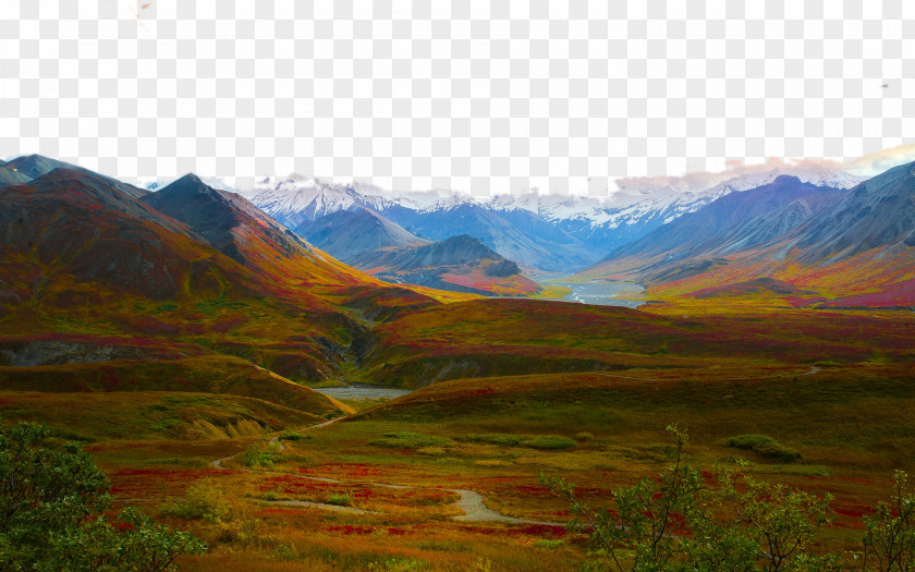 United States Denali National Park, Eleven Park Landscape Wallpaper PNG