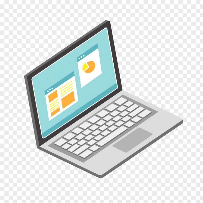 Flat Vector Laptop Icon PNG