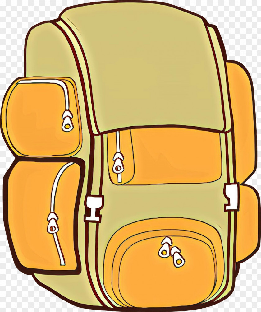Luggage And Bags Bag Yellow Clip Art Line Backpack PNG