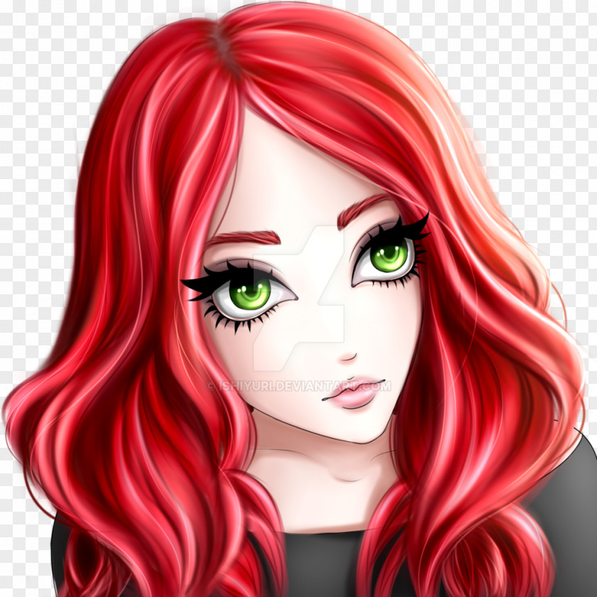 Red Hair Black Coloring Eyebrow Long PNG