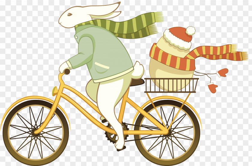 Bike Easter Bunny Bicycle Rabbit Egg PNG