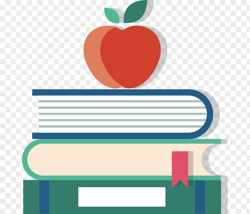 Books And Apple Vector Francis Howell School District Cartoon PNG
