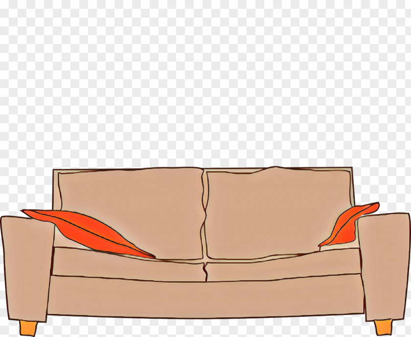 Club Chair Comfort Orange PNG