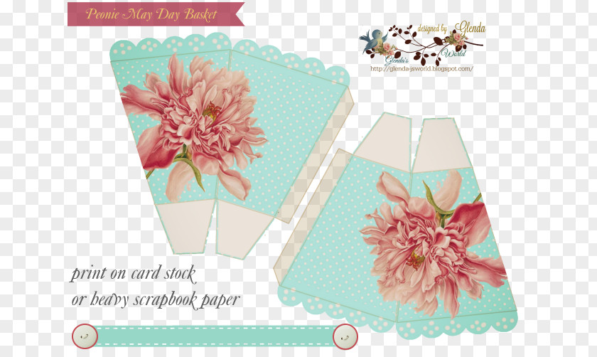 Design Paper Floral Greeting & Note Cards Pink M PNG