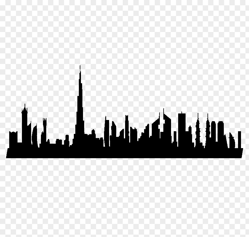 Dubai Skyline Silhouette PNG