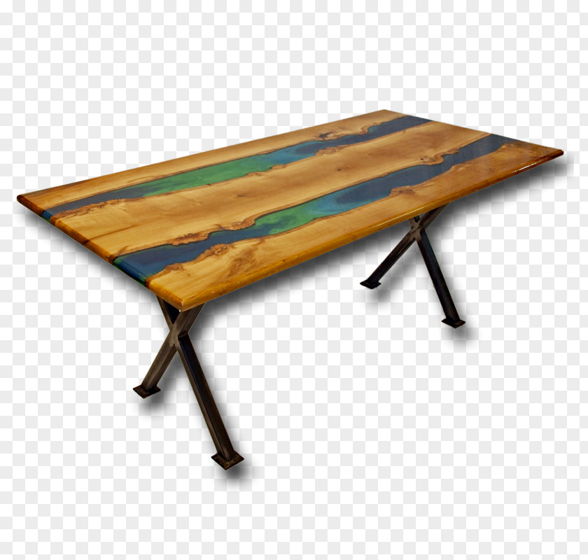 Live Edge Dining Table Room Resin Wood PNG