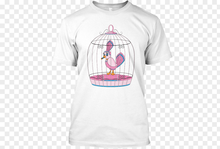 White Cage Printed T-shirt Hanes Clothing PNG