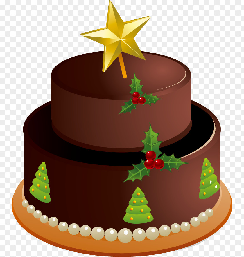 Chocolate Cake Christmas Black Forest Gateau Birthday Wedding PNG