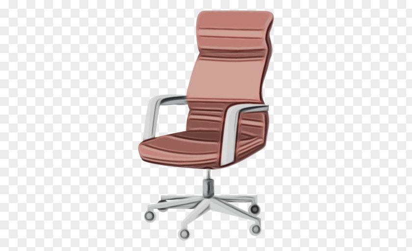 Comfort Armrest Chair Office Furniture Line Material Property PNG