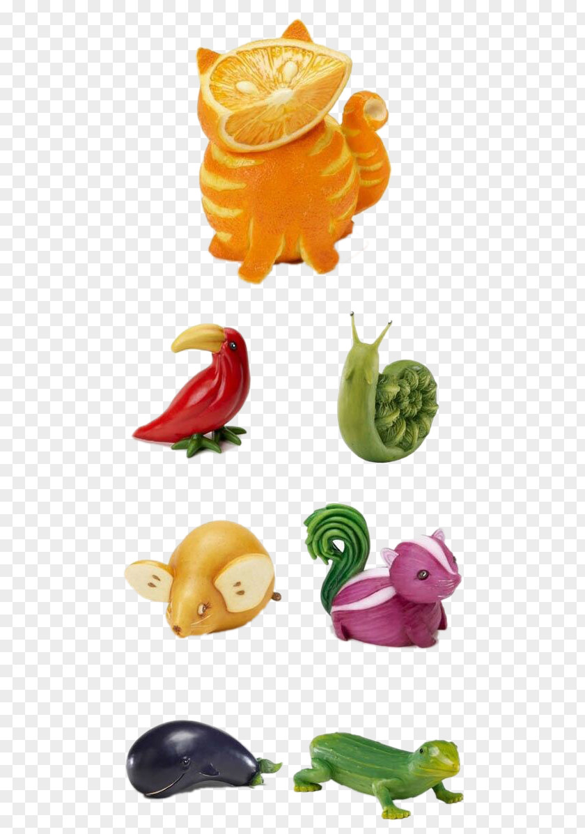 Fruits, Vegetables, Animals Made Of Cat Orange Fruit Food PNG