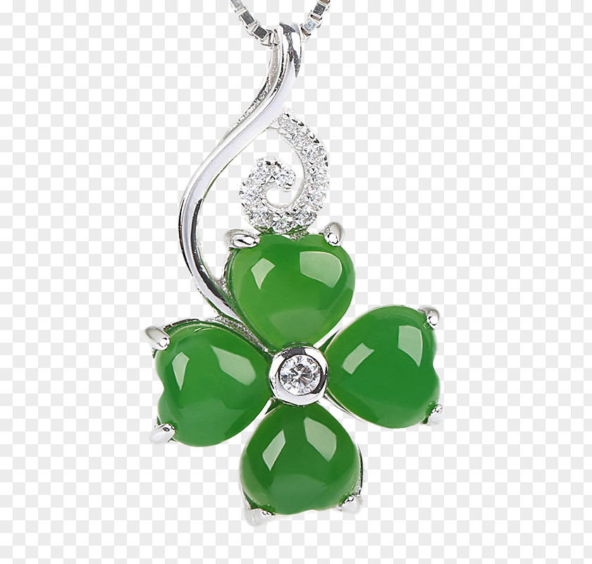 Lucky Clover Pendant Four-leaf Necklace PNG