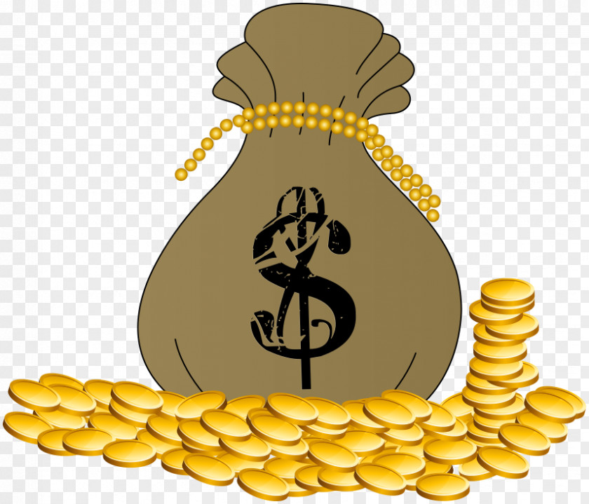 Money Bag Gold Clip Art PNG
