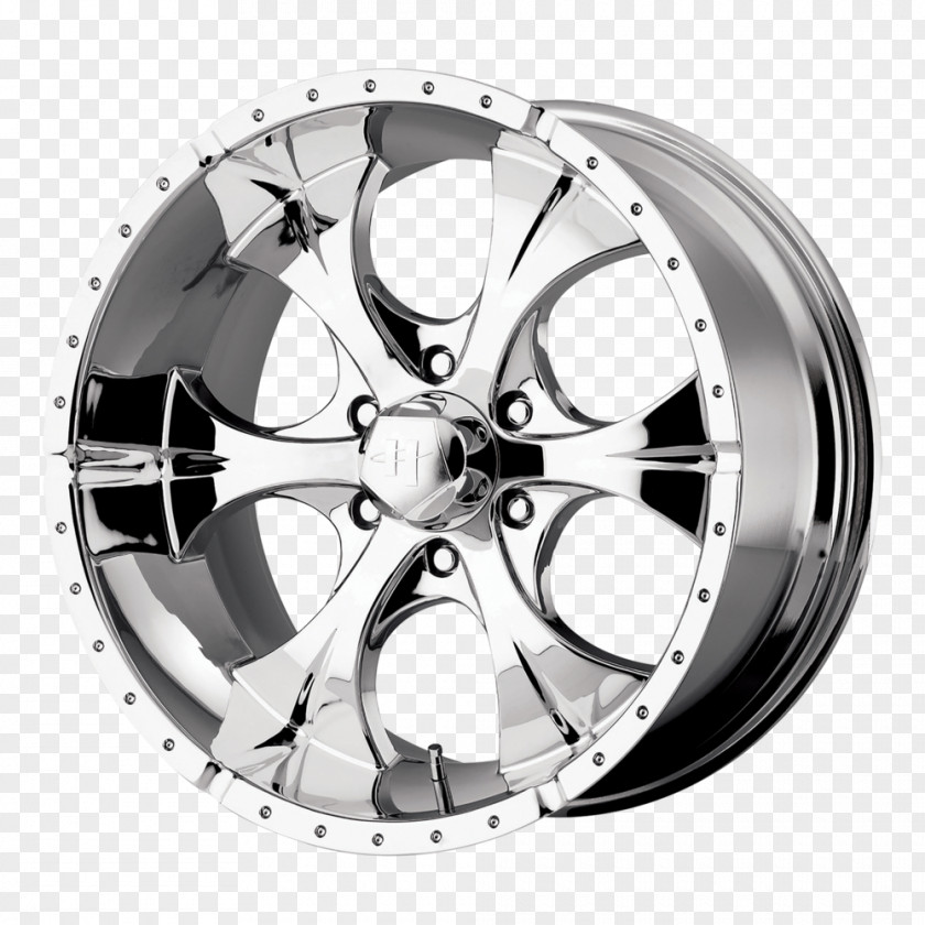 Chromium Plated Alloy Wheel Rim Tire Custom PNG