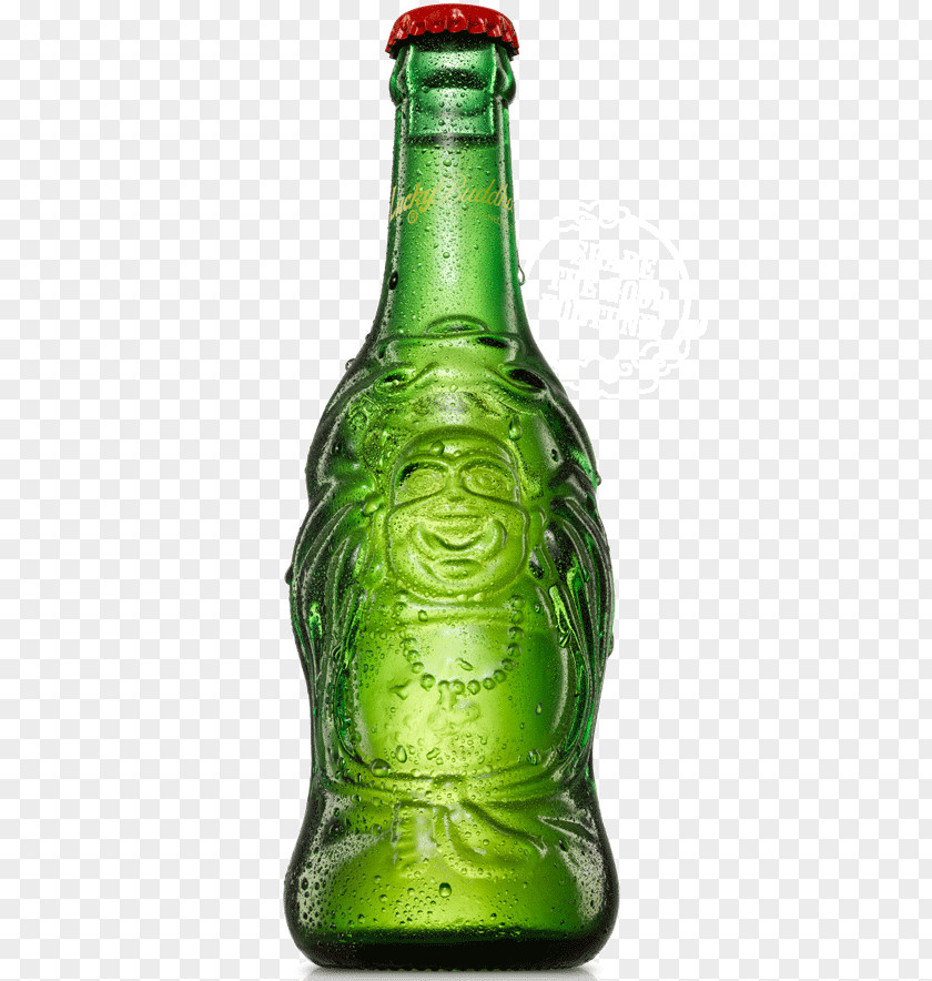 Cold Beer Lucky Buddha In China Bottle PNG