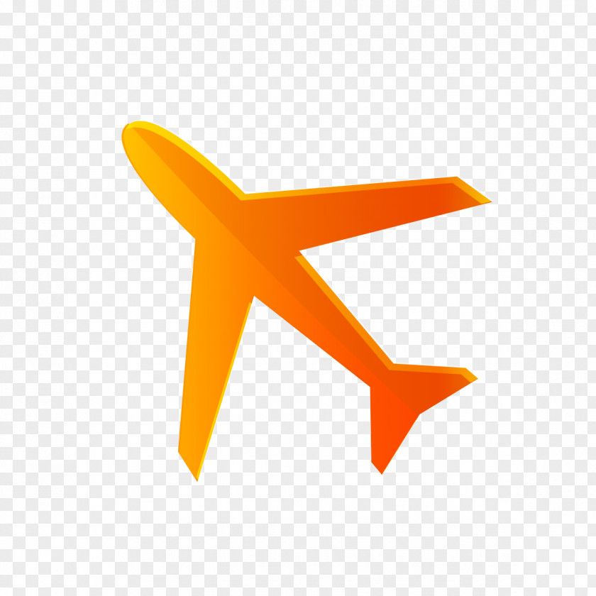 Orange Airplane Icon Aircraft PNG