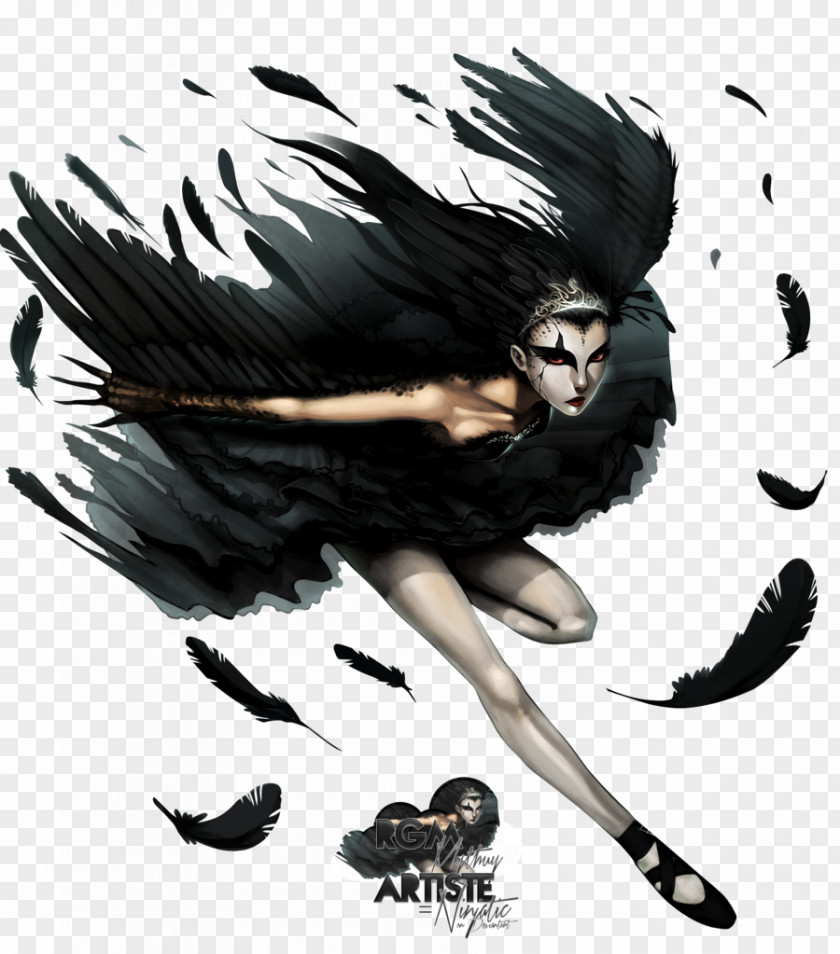 Black Swan Art Drawing Ballet Painting PNG