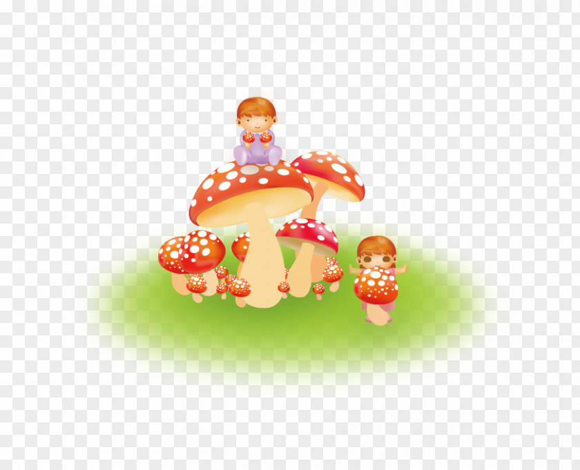 Cute Cartoon Mushrooms Child Mushroom Illustration PNG