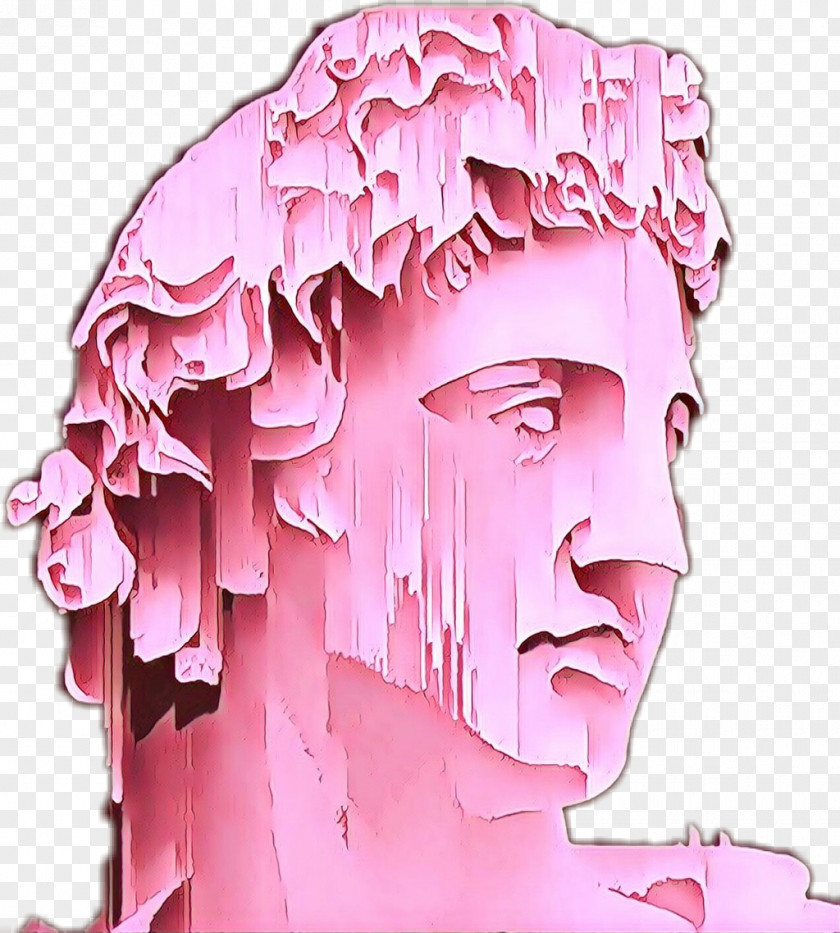 Sculpture Jaw Face Pink Head Chin Forehead PNG