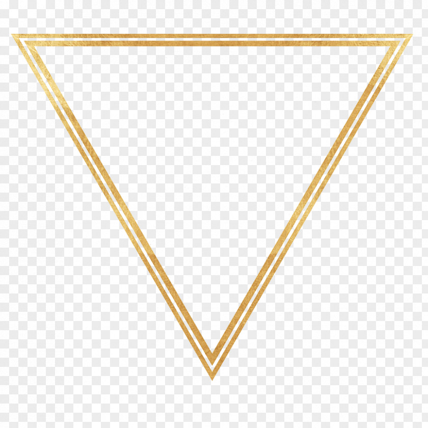Gold Dividing Line Triangle Pin PNG