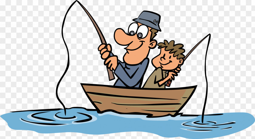 Go Fish Cliparts Father's Day Fishing Son Clip Art PNG