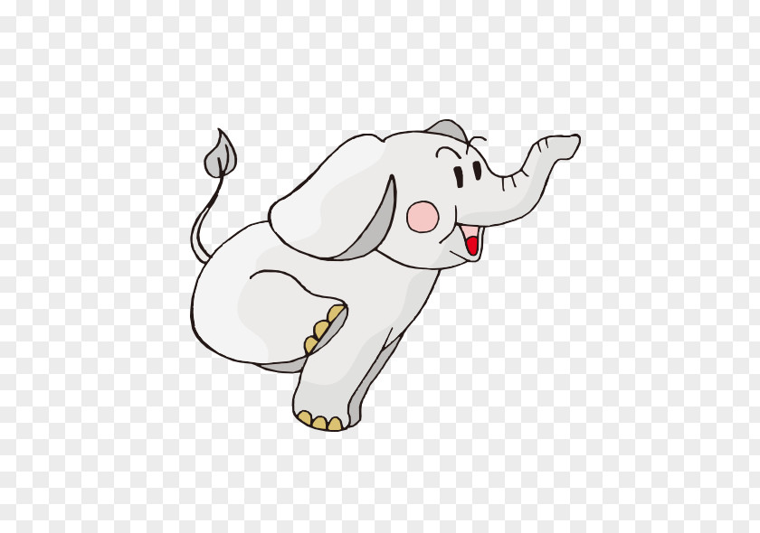 Run Baby Elephant African Cartoon PNG
