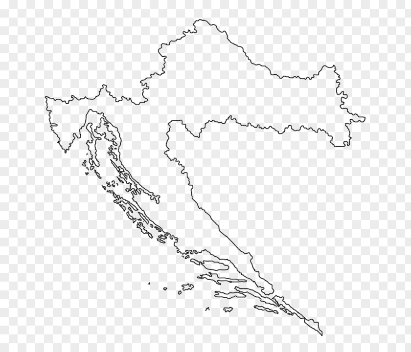 Croatia Map Blank Zagreb Drawing Geography PNG