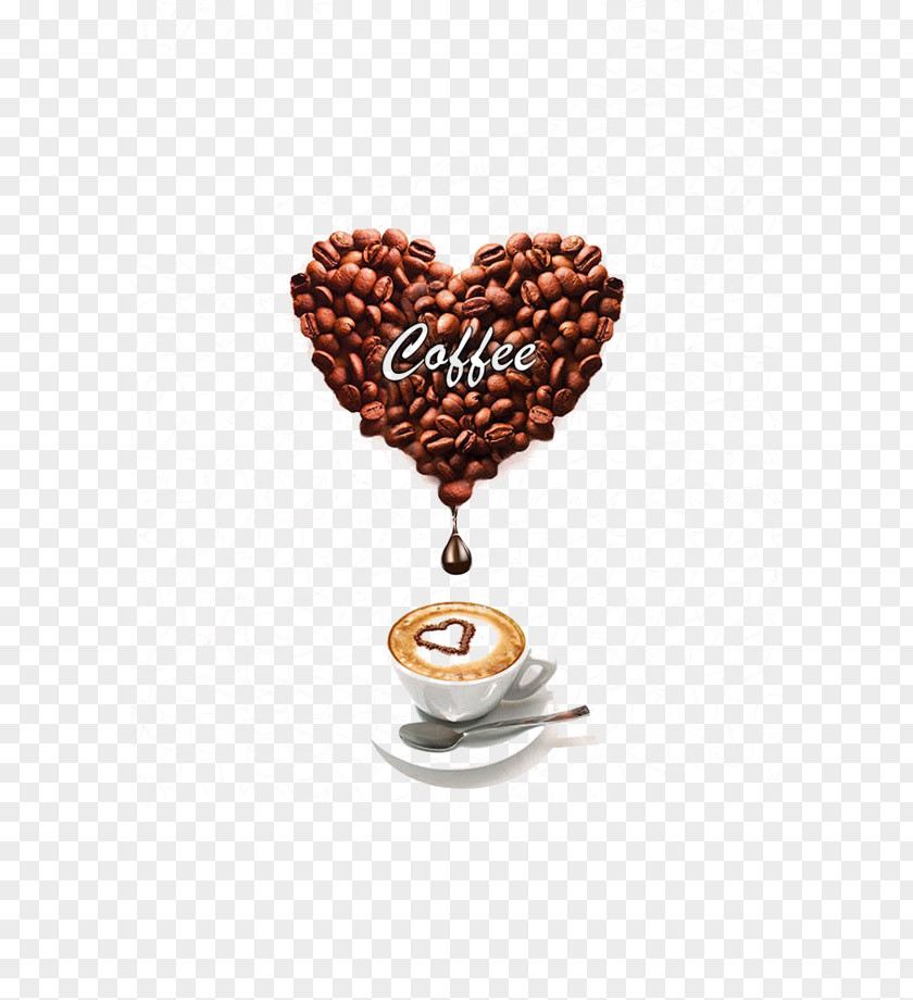 Heart Shaped Coffee Beans Cafe PNG