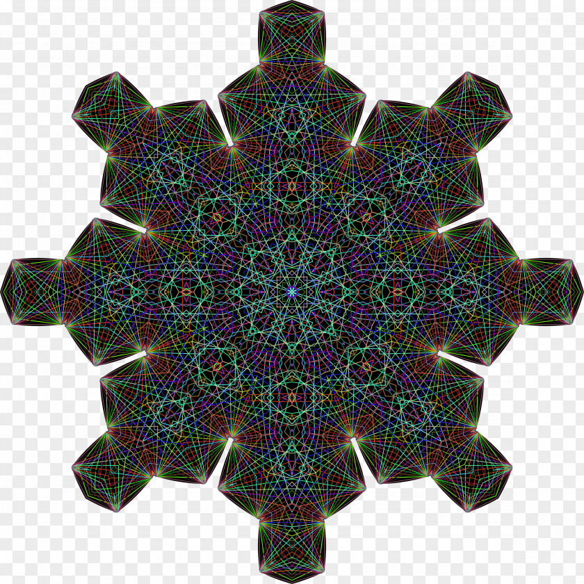 Wheel Of Dharma Symmetry Pattern PNG