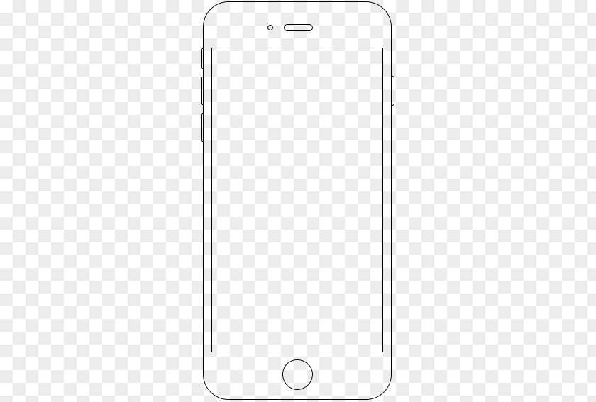 Apple Phone Frame Line Angle Point Black And White PNG