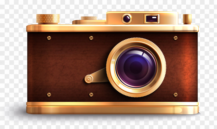 Beautifully Realistic Retro Camera Photography Lens Flare Icon PNG