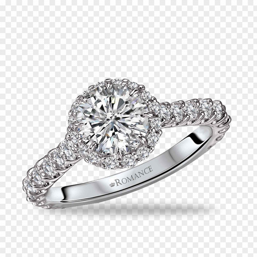 Romantic Rings Engagement Ring Diamond Cut Princess PNG