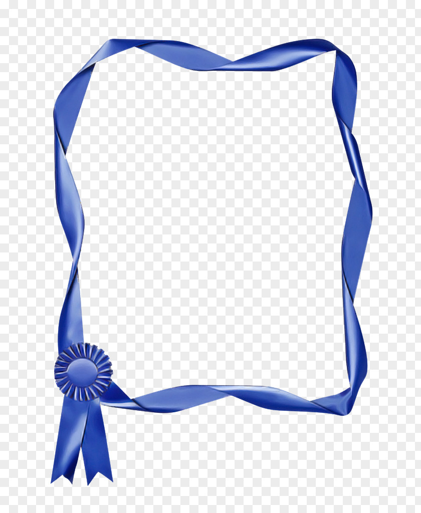 Cobalt Blue Electric Ribbon PNG