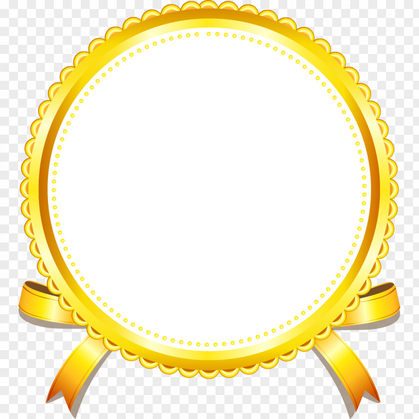 Golden Border Gold Yellow Picture Frame PNG